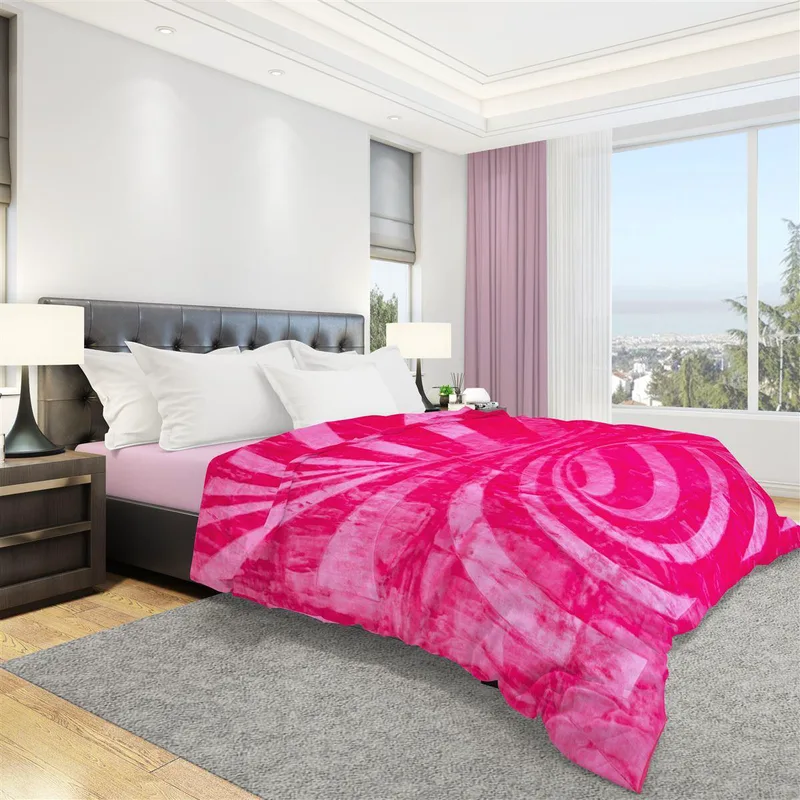 Κουβέρτα Μονή Βελουτέ 160x220εκ. Φούξια Dimcol (Ύφασμα: Polyester, Χρώμα: Φούξια, Μέγεθος: Μονά) - DimCol - 1430225603600030