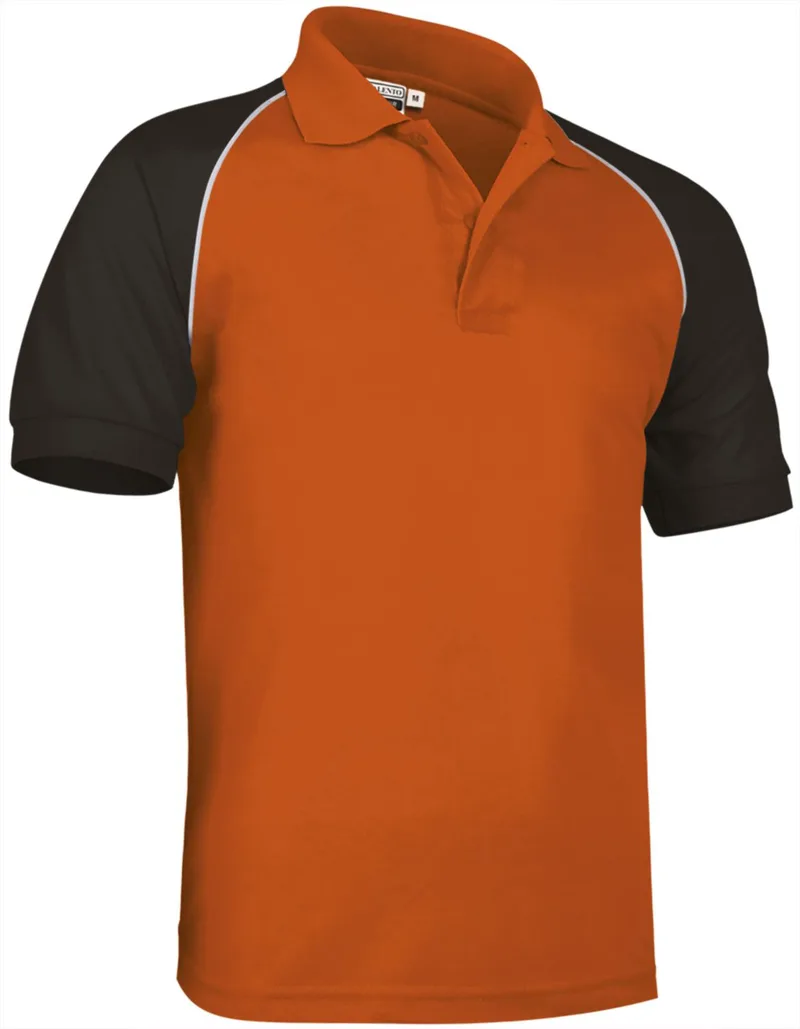 Κοντομάνικο Polo Shirt VENUR Valento POVARGCNN Party Orange-Black-White