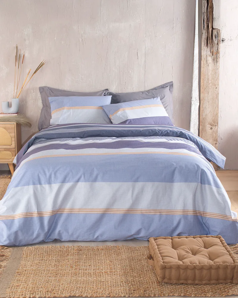 Ζεύγος μαξιλαροθήκες (50Χ70) BOOST BLUE, RYTHMOS HOME