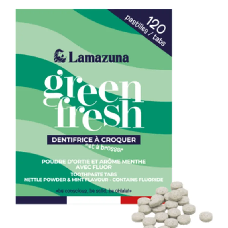 Lamazuna Fresh Green Toothpaste Tablets, 30g