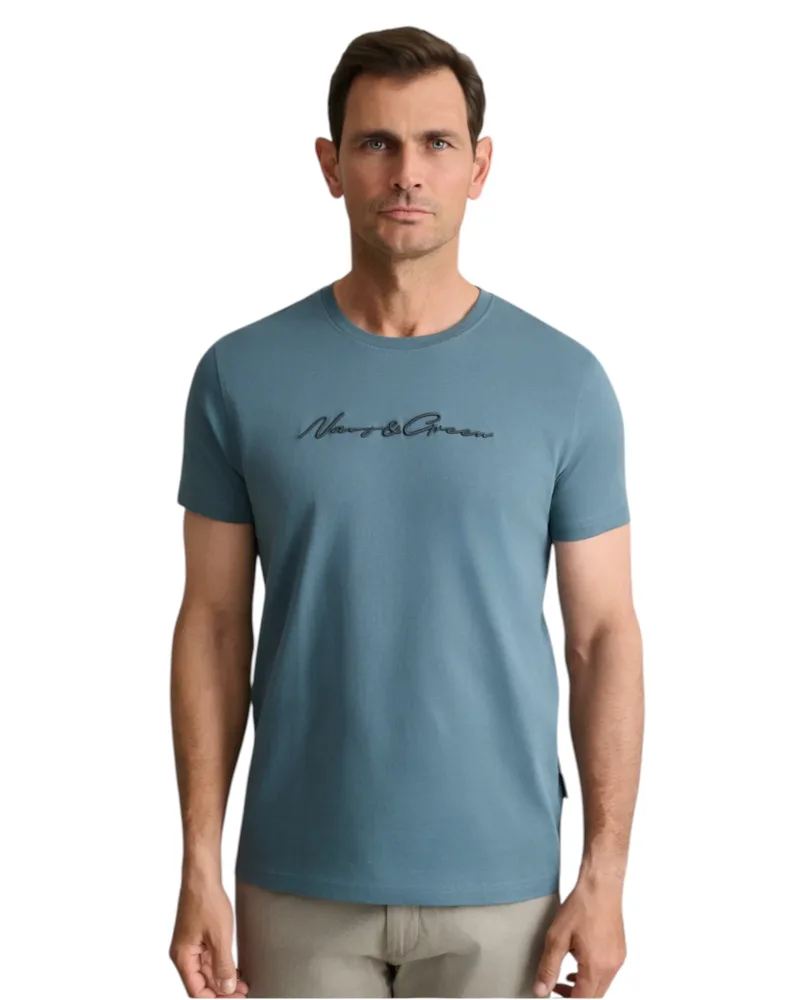 Navy & Green Ανδρική Μπλούζα 24TU.322/11P.2 PILOT BLUE Μπλε