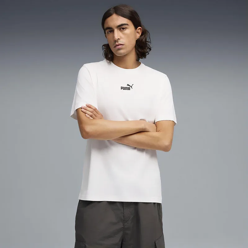 PUMA ESSENTIALS SMALL NO.1 LOGO CENTERED T-SHIRT ΑΣΠΡΟ