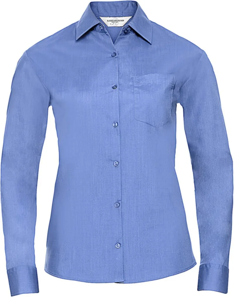 Μακρυμάνικο γυναικείο πουκάμισο Russell R-934F-0 Corporate Blue
