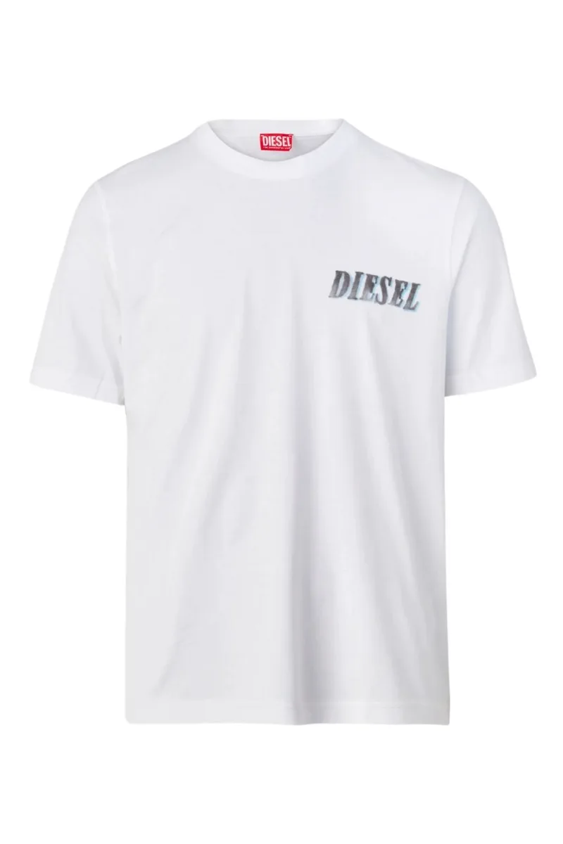 DIESEL T-Shirts Ανδρικά T-ADJUST-K12 T-SHIRT - WHITE-W24A150170GRAI-WHITE