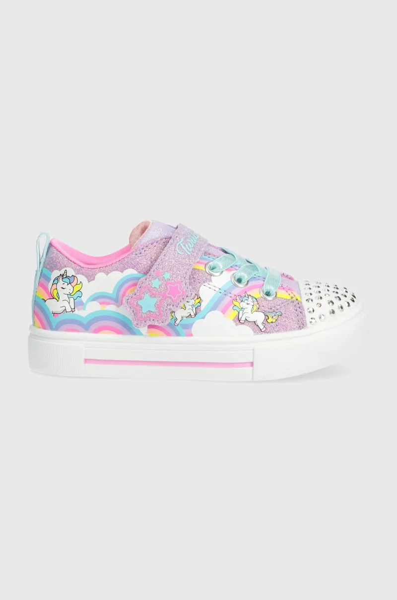 Παιδικά πάνινα παπούτσια Skechers TWINKLE SPARKS JUMPIN CLOUDS