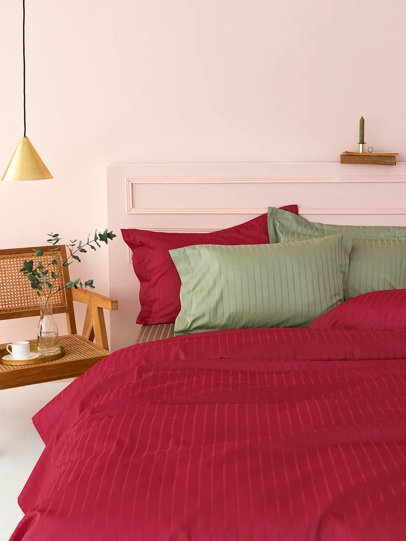 Σεντόνι Υπέρδιπλο 240x270 Sateen Riga BORDEAUX - Palamaiki