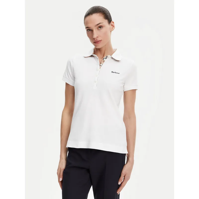 Barbour Polo LML0634WH33 Λευκό Regular Fit