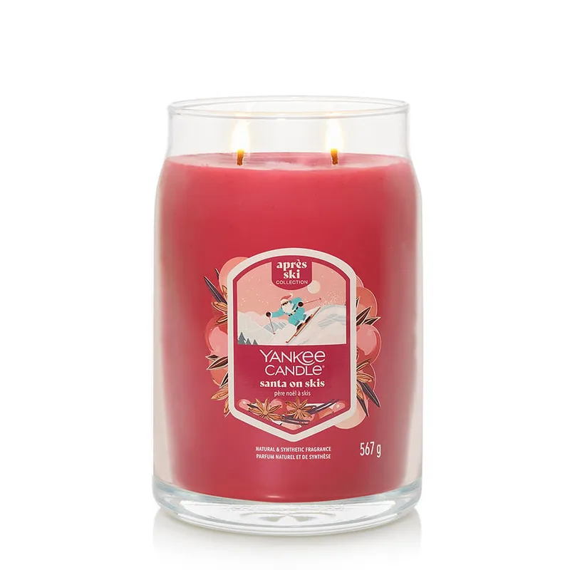 Yankee Candle Signature Large Jar 2 Wicks Santa On Skis Universal