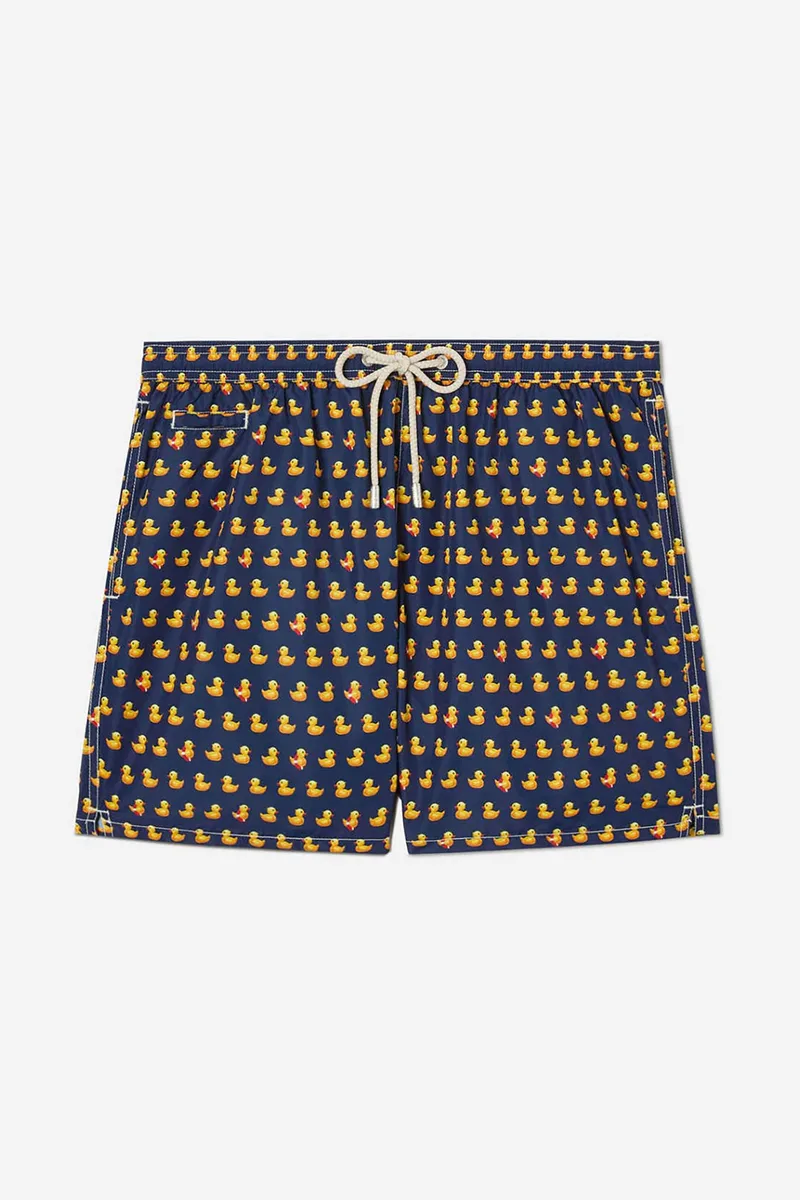 MC2 Saint Barth ανδρικό μαγιό σορτς με all-over duck print - LIG0003-03152L Μπλε Σκούρο