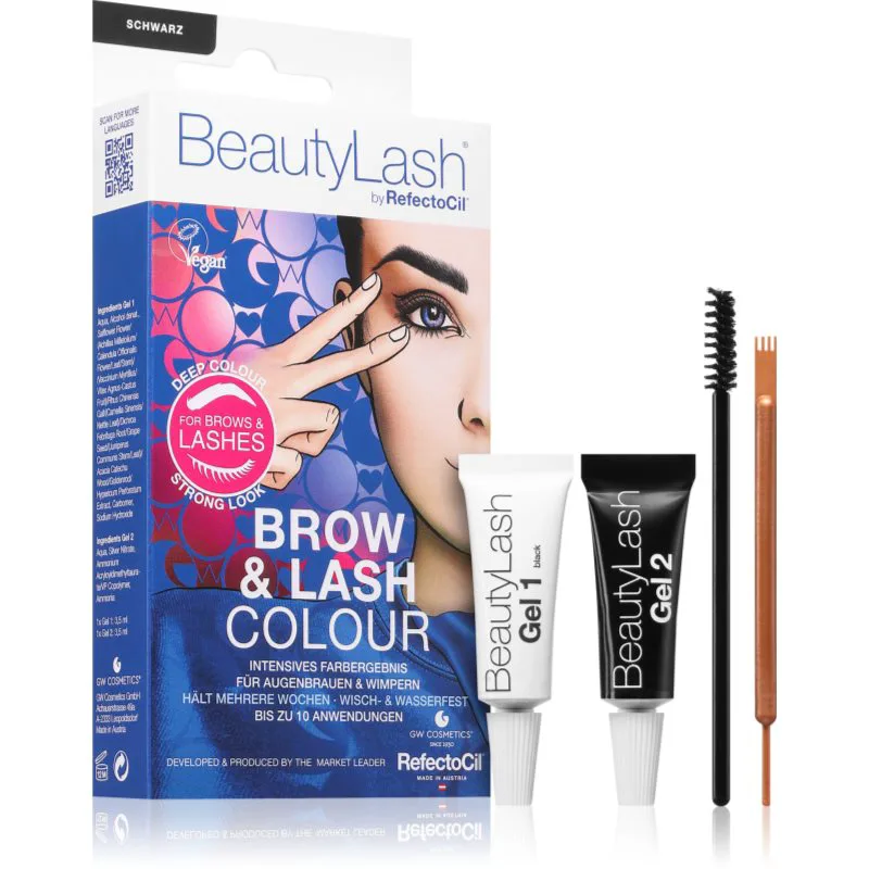 RefectoCil BeautyLash Brow & Lash Colour βαφή για τα φρύδια για βλεφαρίδες και φρύδια απόχρωση Black 1 τμχ