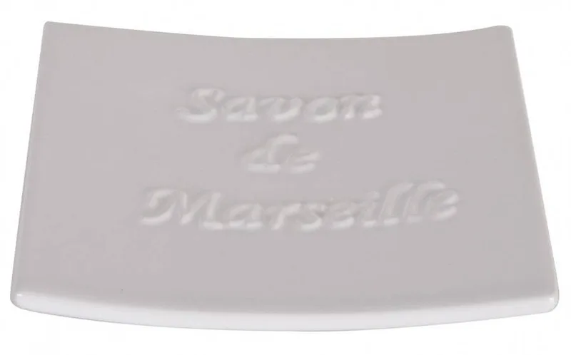 ΣΑΠΟΥΝΟΘΗΚΗ SPIRELLA SAVON DE MARSEILLE ΛΕΥΚΟ ΚΕΡΑΜΙΚΟ (8,5Χ8,5CM)