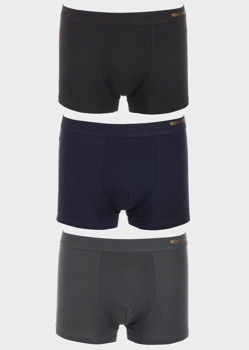 Aνδρικό boxer μονόχρωμο.Συσκευασία 3pack MULTI COLOUR