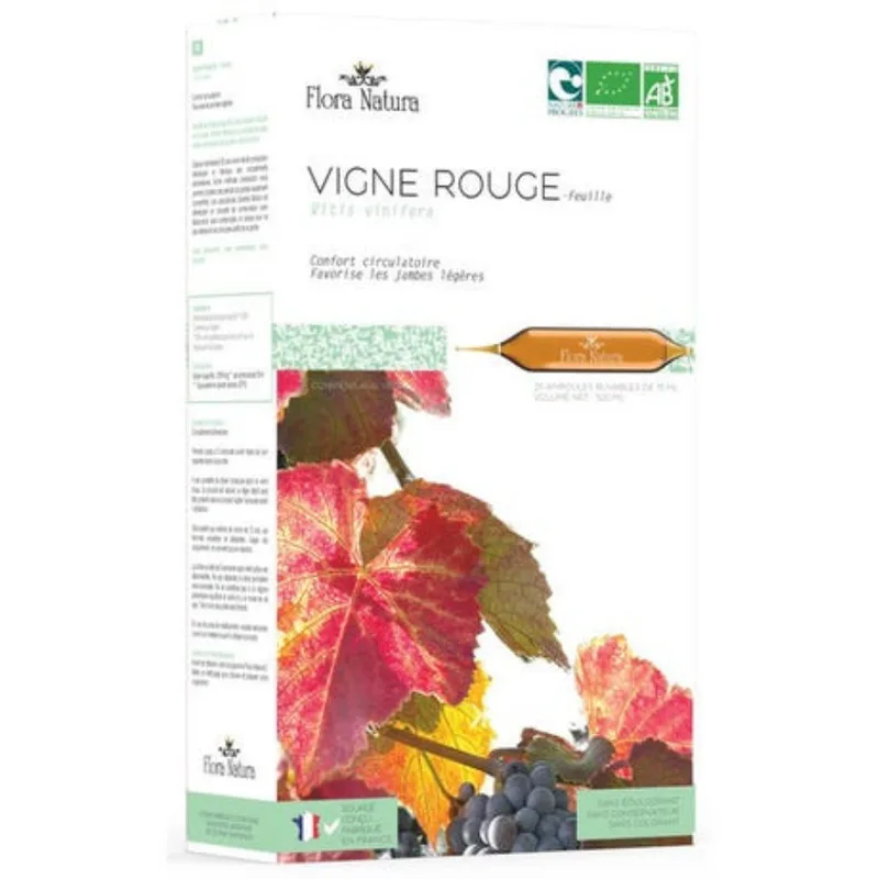 Flora Natura Red Vine Organic Circulation 20 vials