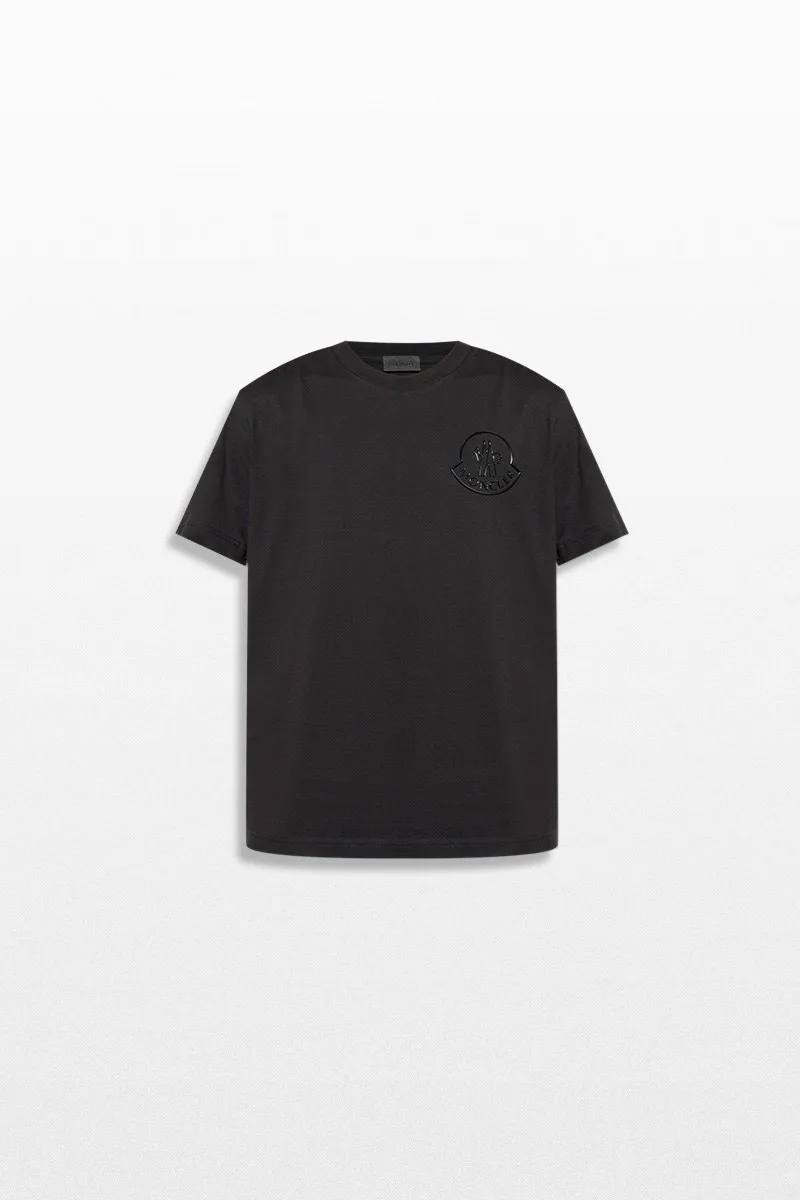 MONCLER Ανδρικό Μαύρο T-Shirt Logo Motif