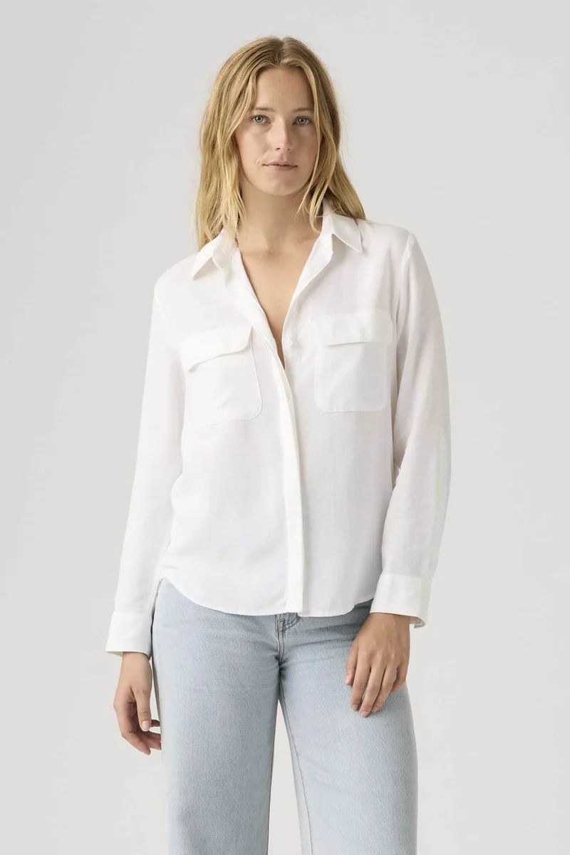 Levi's® γυναικείο πουκάμισο Relaxed Fit "Elaine Utility" - 005NJ0002 Λευκό