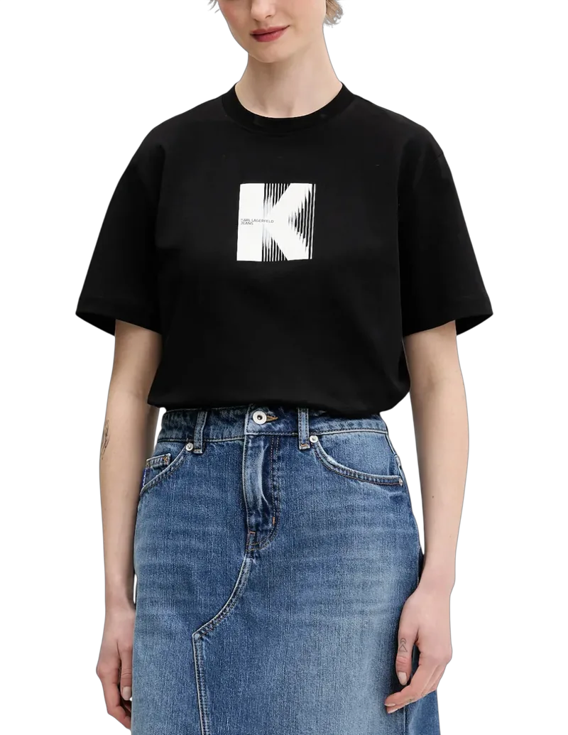 Γυναικείο T-shirt Μαύρο Karl Lagerfeld Jeans B1W17055-999 BLACK