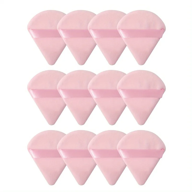 Bobby Warren Triangle Soft Powder Cotton Puffs - Ροζ (10pcs)