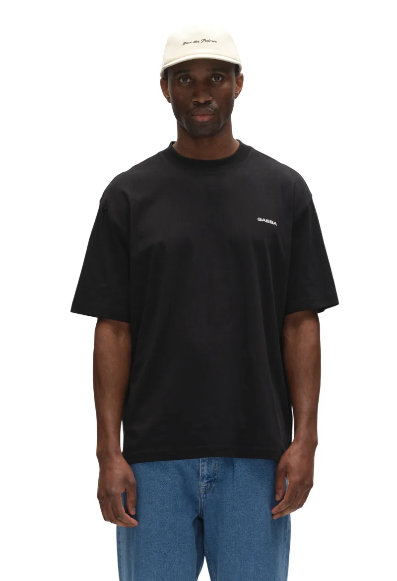 ΑΝΔΡΙΚΟ T-SHIRT GABBA NIGEL BOXY GOTS ΚΟΝΤΟΜΑΝΙΚΟ ΜΑΥΡΟ
