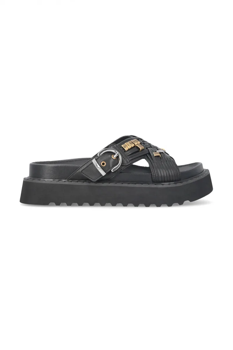PINKO ΠΕΔΙΛΟ KATE 09 - SANDAL NAPPA ΜΑΥΡΟ