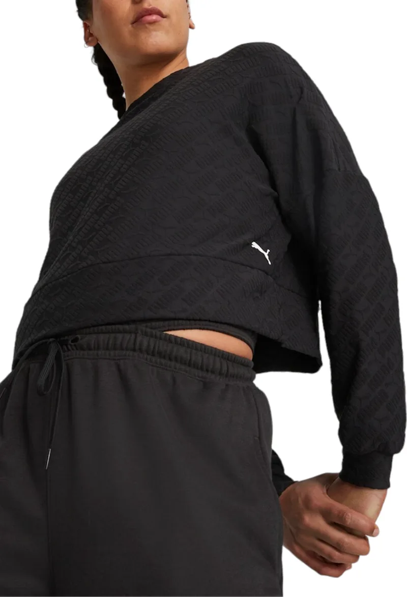 Μπλούζα Μακρυμάνικη Puma Fit Branded Fleece Crew 524124-01 Γυναικείο