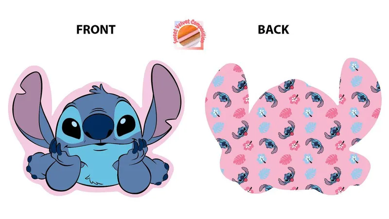 Διακοσμητικό Μαξιλάρι Velboa 20εκ. Stitch 688 Ροζ Disney Home