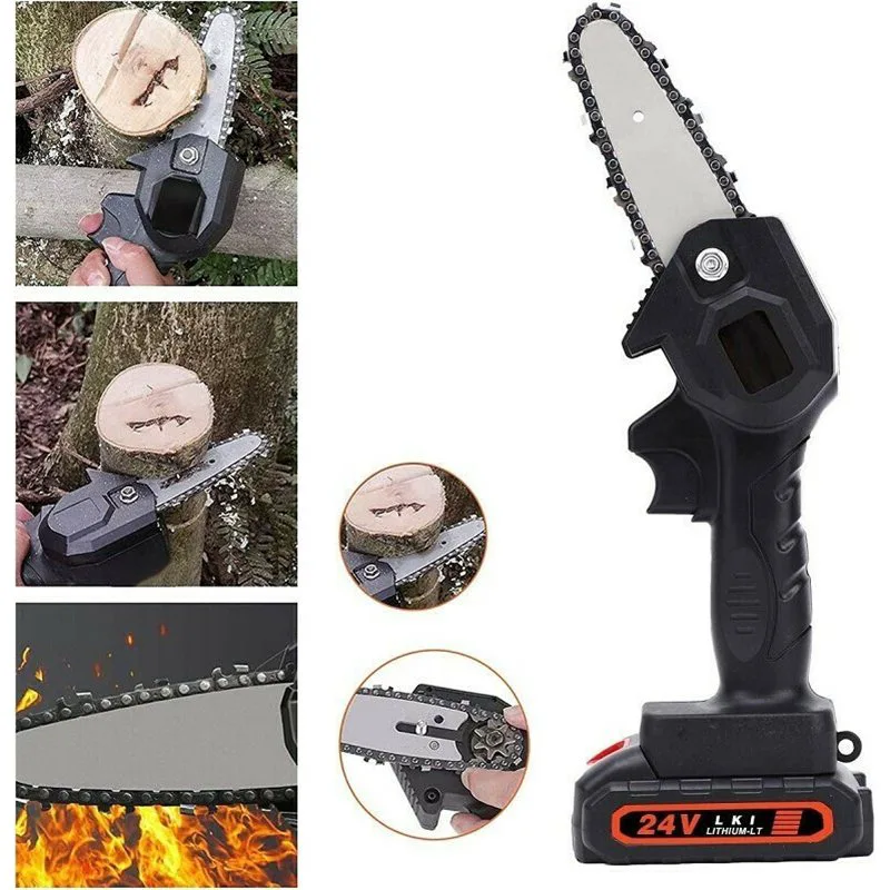 Κλαδευτικό Αλυσοπρίονο Μπαταρίας 24V 1kg με Λάμα 10cm