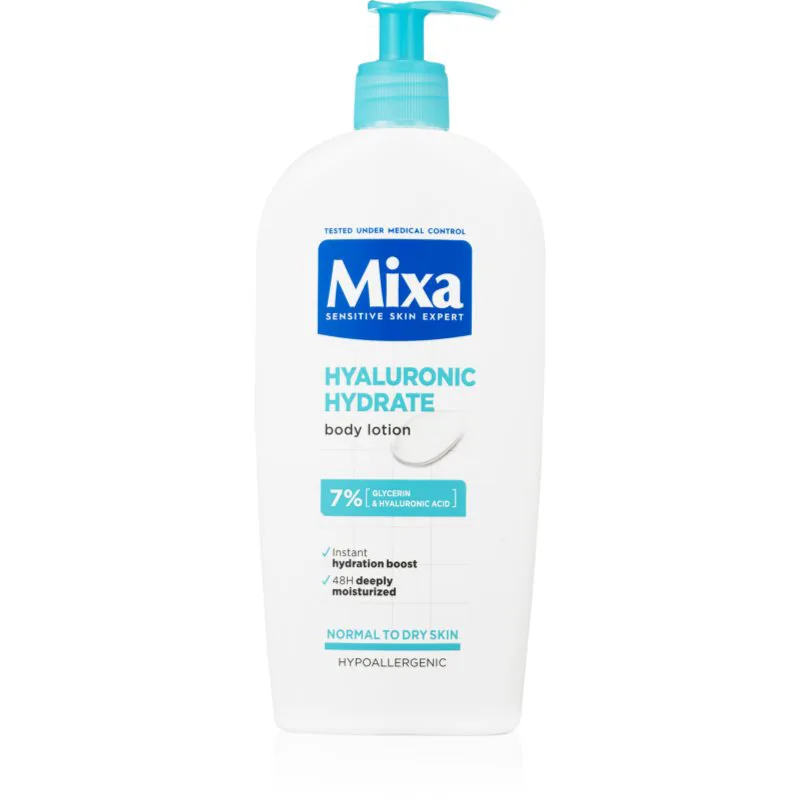 MIXA Hyalurogel εντατικά ενυδατική λοσιόν για ξηρό και ευαίαισθητο δέρμα 400 ml