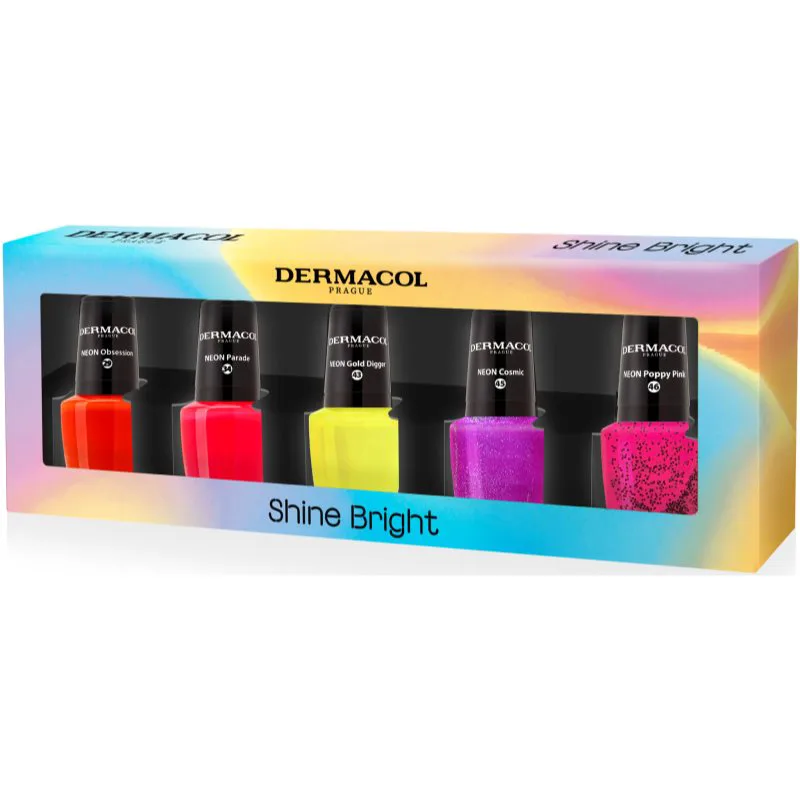 Dermacol Neon Shine Bright Σετ βερνίκι νυχιών