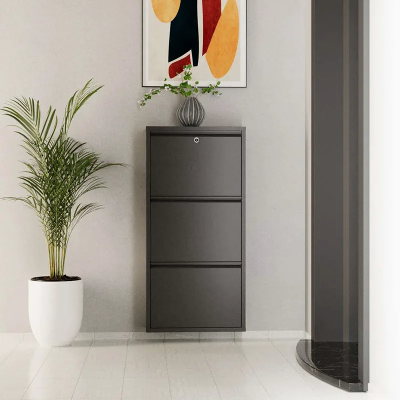 Παπουτσοθήκη Locking 3 Piece Metal - Anthracite 159Orn1110 (50x103x15 cm)