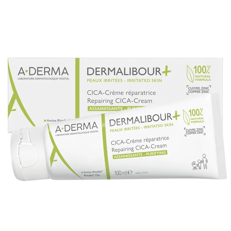 A-Derma Dermalibour+ Repairing CICA Cream Εξυγιαντική & Επανορθωτική Κρέμα για Φροντίδα Μικροτραυματισμών & Μικροερεθισμών 100ml