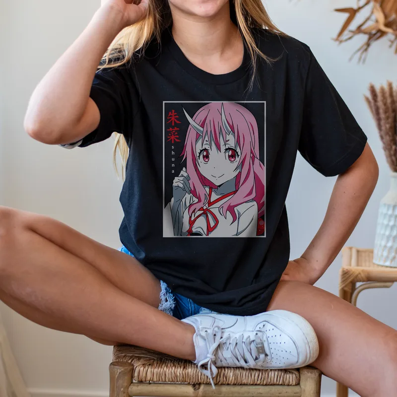 Pinkie Αnime - Organic Vegan T-Shirt Unisex - Μαύρο - M