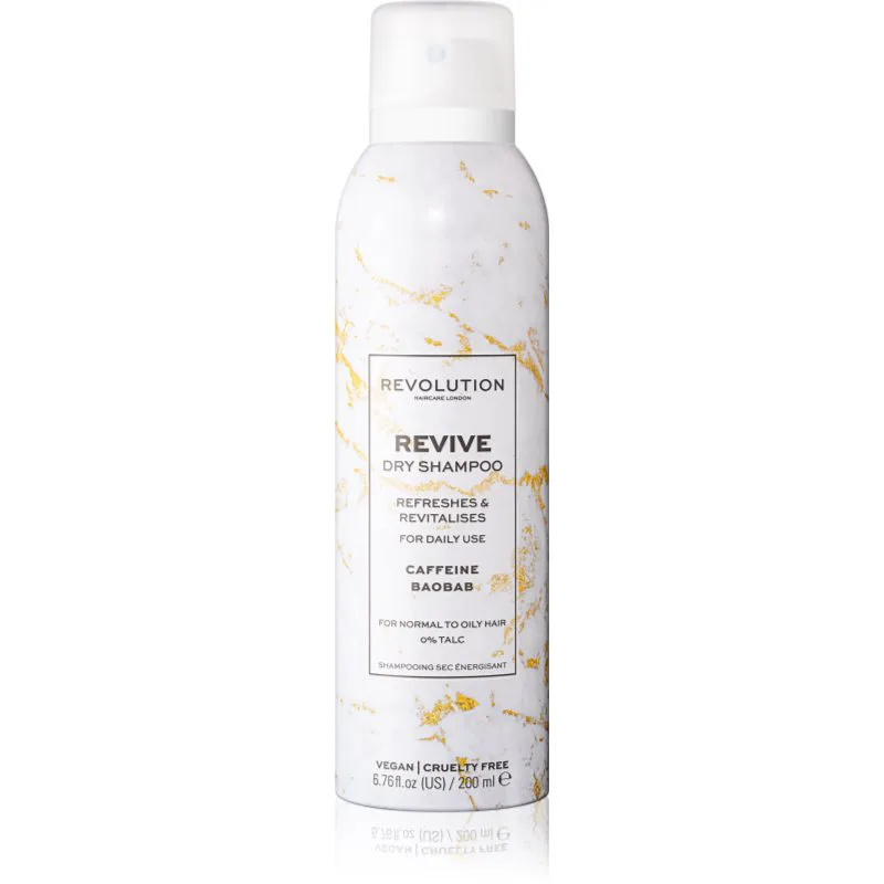 Revolution Haircare Dry Shampoo Revive αναζωογονητικό ξηρό σαμπουάν με καφείνη 200 ml