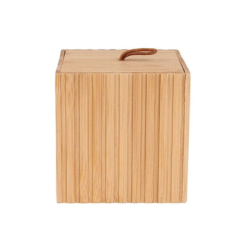 Κουτί Αποθήκευσης Και Οργάνωσης Μπάνιου Essentials Bamboo 9x9x8cm Estia 02-13165