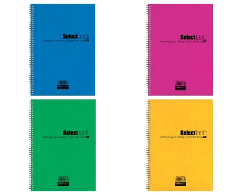 Salko Τετράδιο Select Σπιράλ 17x25cm 3 Θέματων 90 Φύλλων 4 Χρώματα-1Τμχ (2581)