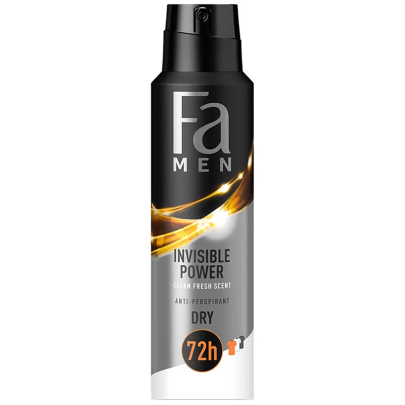 Fa Men Invisible Power 72h Anti-Perspirant Spray Dry Ανδρικό Αντιιδρωτικό Spray 72ωρης Προστασίας, με Άρωμα Φρεσκάδας 150ml