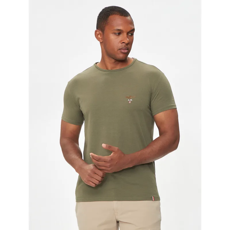 Aeronautica Militare T-Shirt AM1UTI001 Χακί Regular Fit