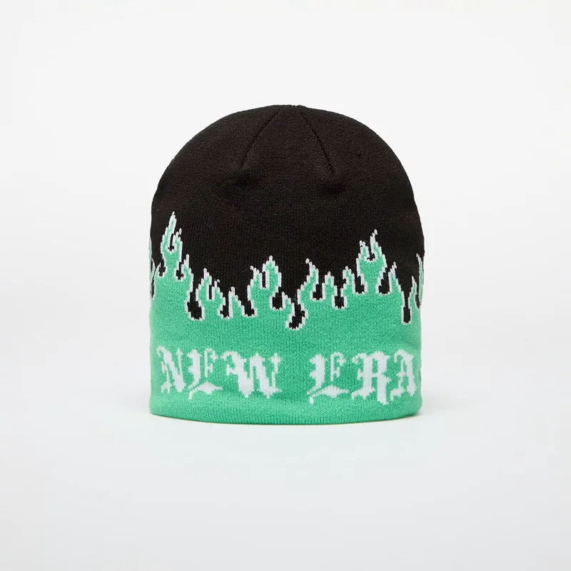 Καπέλο New Era Knit Thin Flame Skull Knit Island Green Universal