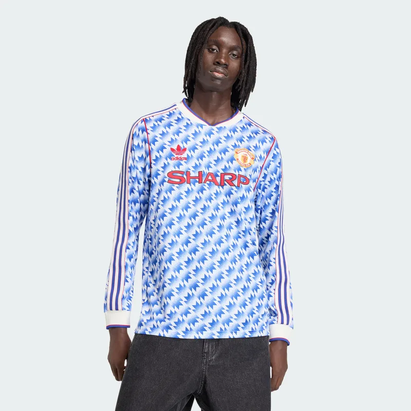 adidas Manchester United FC 1990 Away Ανδρική Ποδοσφαιρική Φανέλα με Μακρύ Μανίκι (9000278123_9688)
