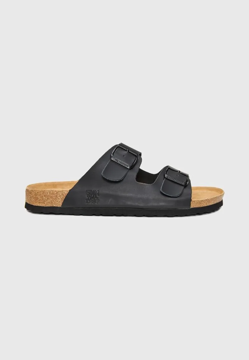 Funky Buddha Ανδρικά Δερμάτινα Σανδάλια FBM013-004-08 Μαύρο