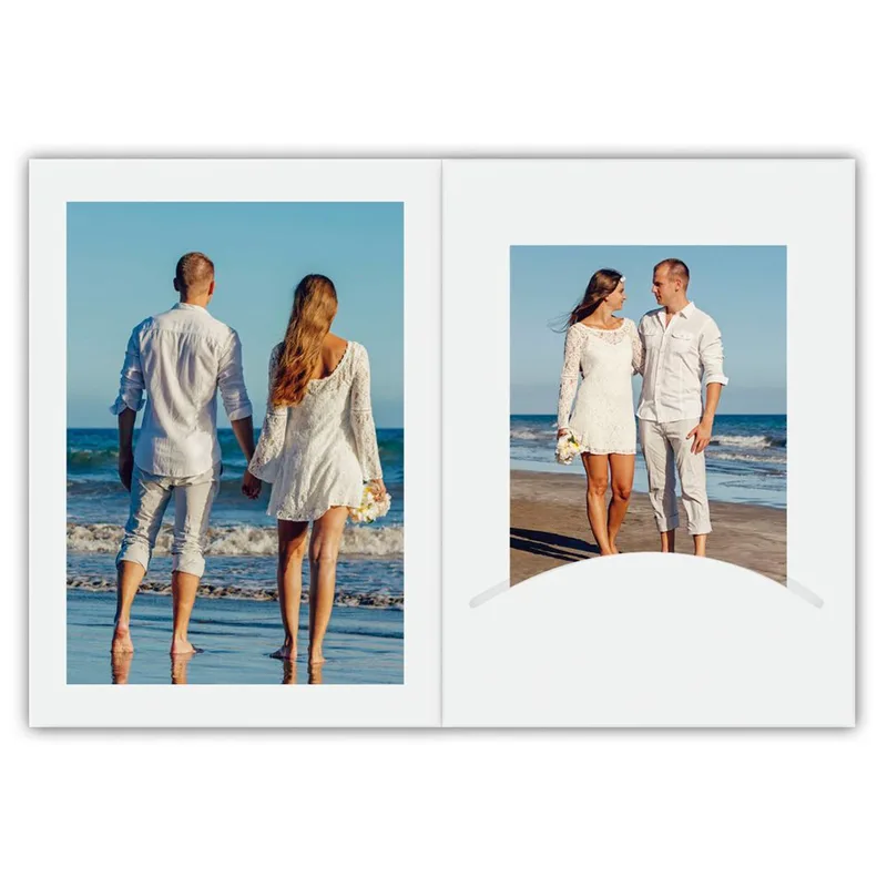 1x100 Daiber Portrait folders w. Passepartout 10x15 white matt