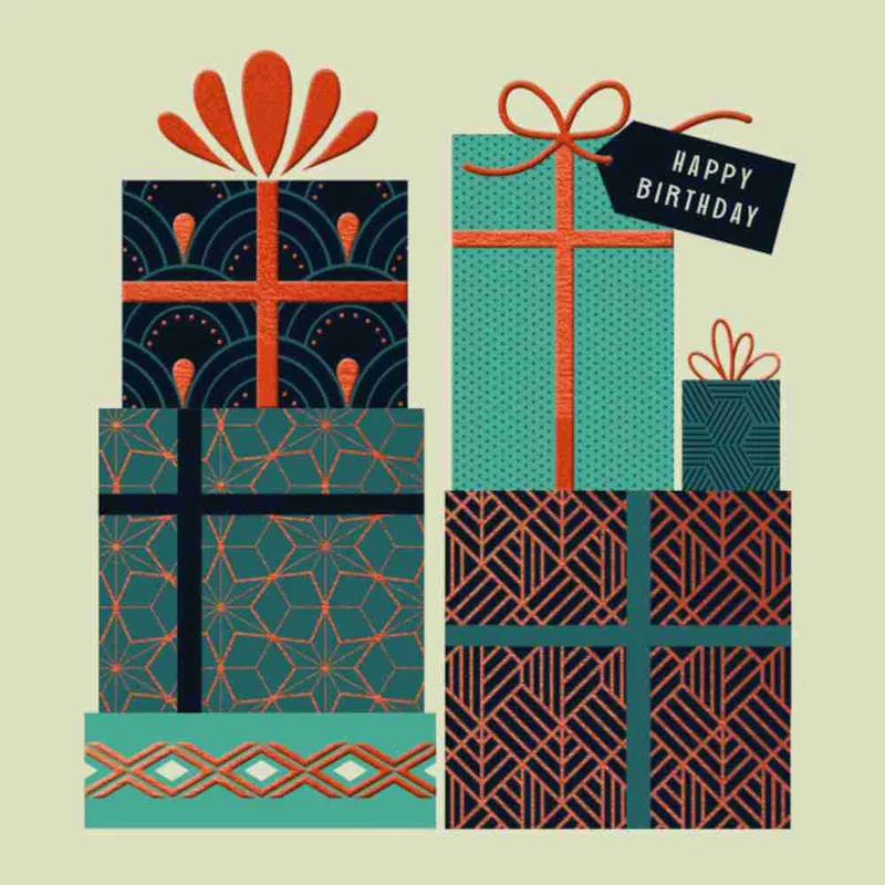 Ευχετήρια Κάρτα P.R Happy Birthday -Birthday Presents