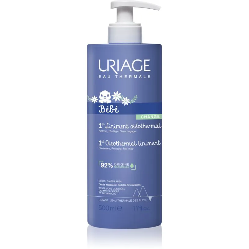 Uriage Bébé 1st Oleothermal Liniment απαλή παιδική κρέμα καθαρισμού για την περιοχή της πάνας 500 ml