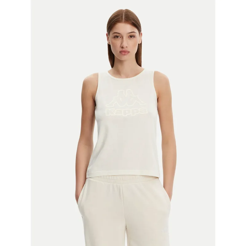 Kappa Τοπ Logo Gria 382129W Εκρού Regular Fit
