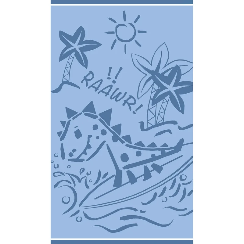 Πετσέτα Θαλάσσης 70X120 Melinen Dinosaur Surfer Blue (70x120)