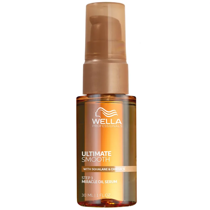 Wella Professionals Ultimate Smooth Step 3 Miracle Oil Serum Πολυτελής Θεραπεία Θρέψης που δεν Ξεβγάζεται για Ξηρά & Φριζαρισμένα Μαλλιά 30ml Travel Size