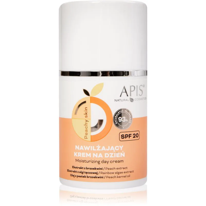 Apis Natural Cosmetics Peachy Skin κρέμα ημέρας με ενυδατικό αποτέλεσμα SPF 20 50 ml
