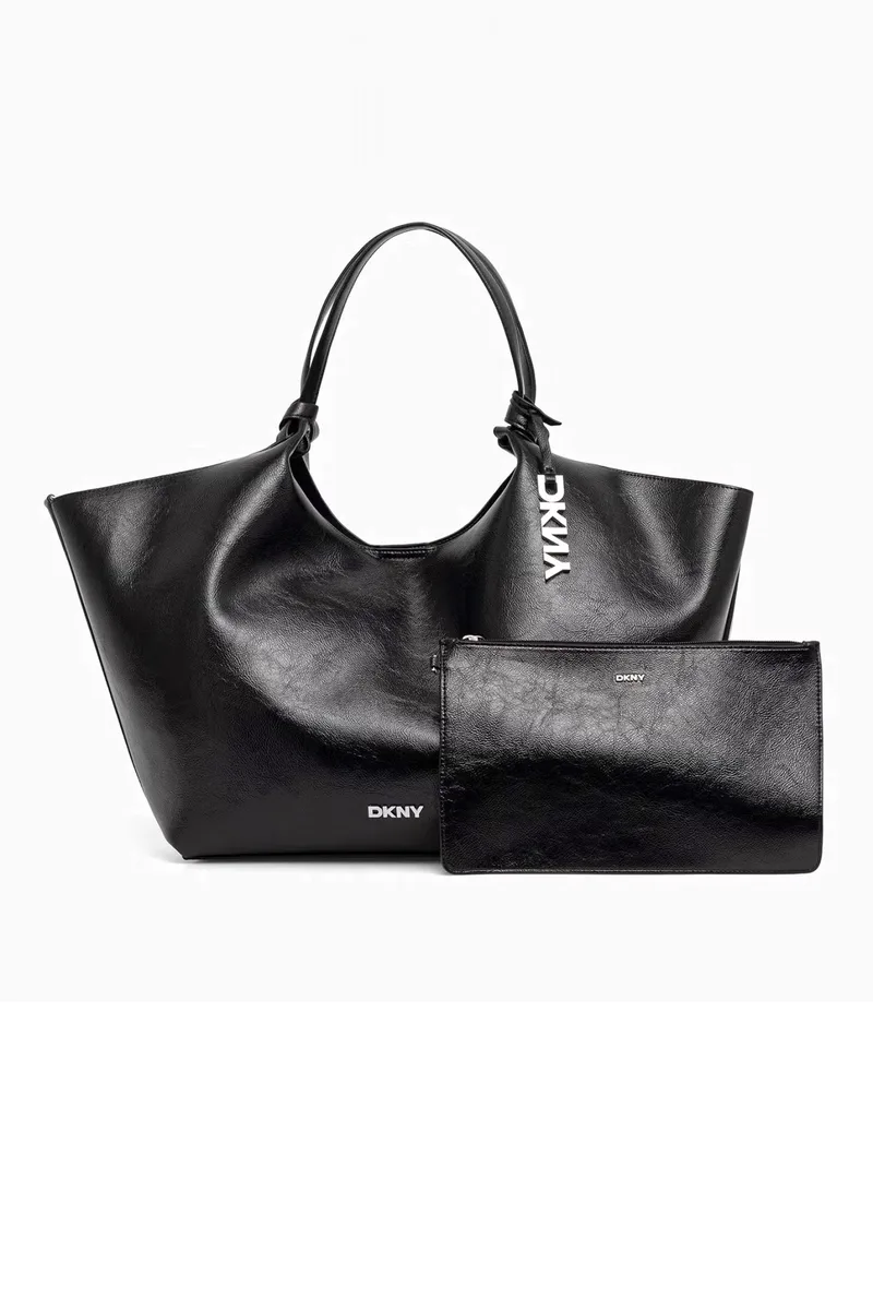 DKNY ΤΣΑΝΤΑ ΧΕΙΡΟΣ PAULA LG TOTE LOGO ΜΑΥΡΟ