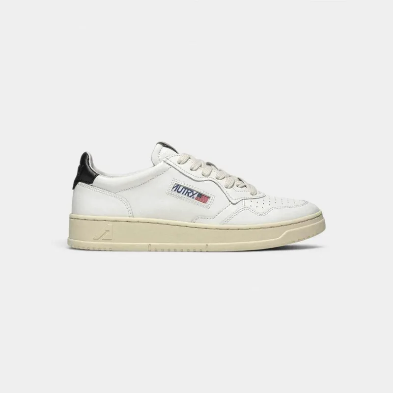 Xαμηλά Sneakers Autry Medalist Leather Low White Black Tab (Women's)