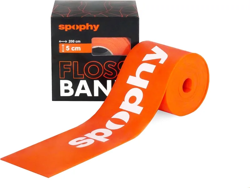Spophy Flossband orange compression elastic band, 5 cm x 2 m