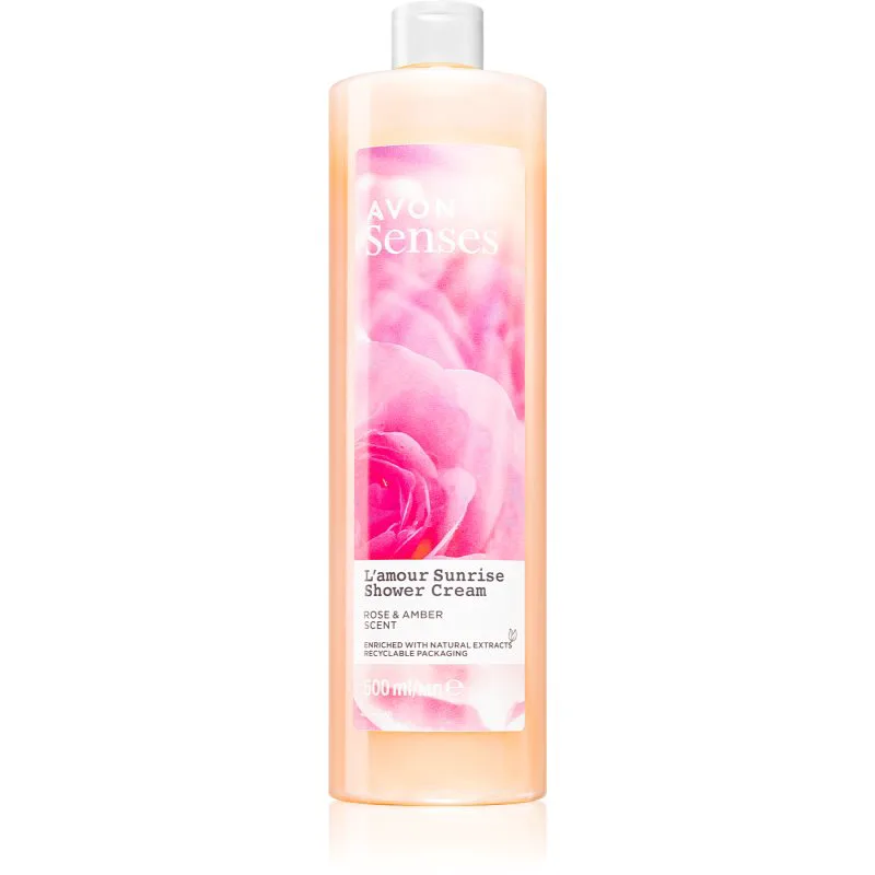 Avon Senses L'amour Sunrise καταπραϋντική κρέμα για ντους 500 ml